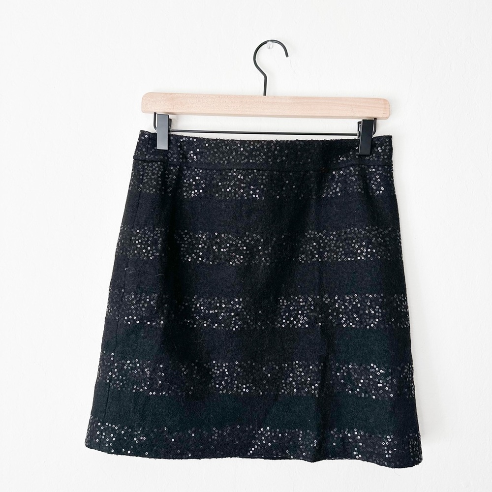Ann Taylor LOFT Women's Loft Sequin Stripe Wool Blend Skirt